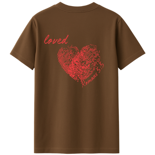 Brown “Righteous” Unisex T-Shirt (Red Lettering)