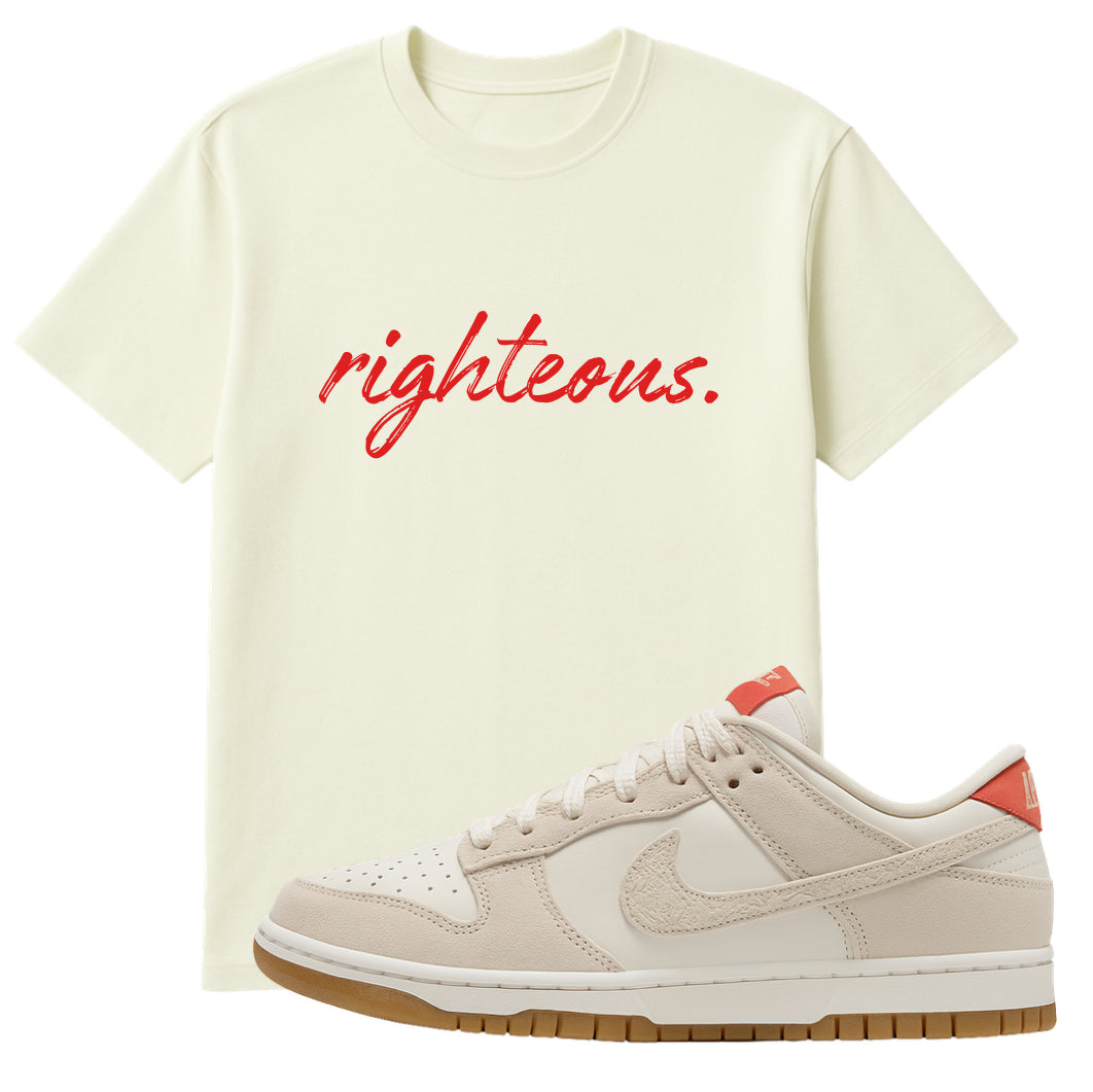 Ivory “Righteous” Unisex T-Shirt (Red Lettering)
