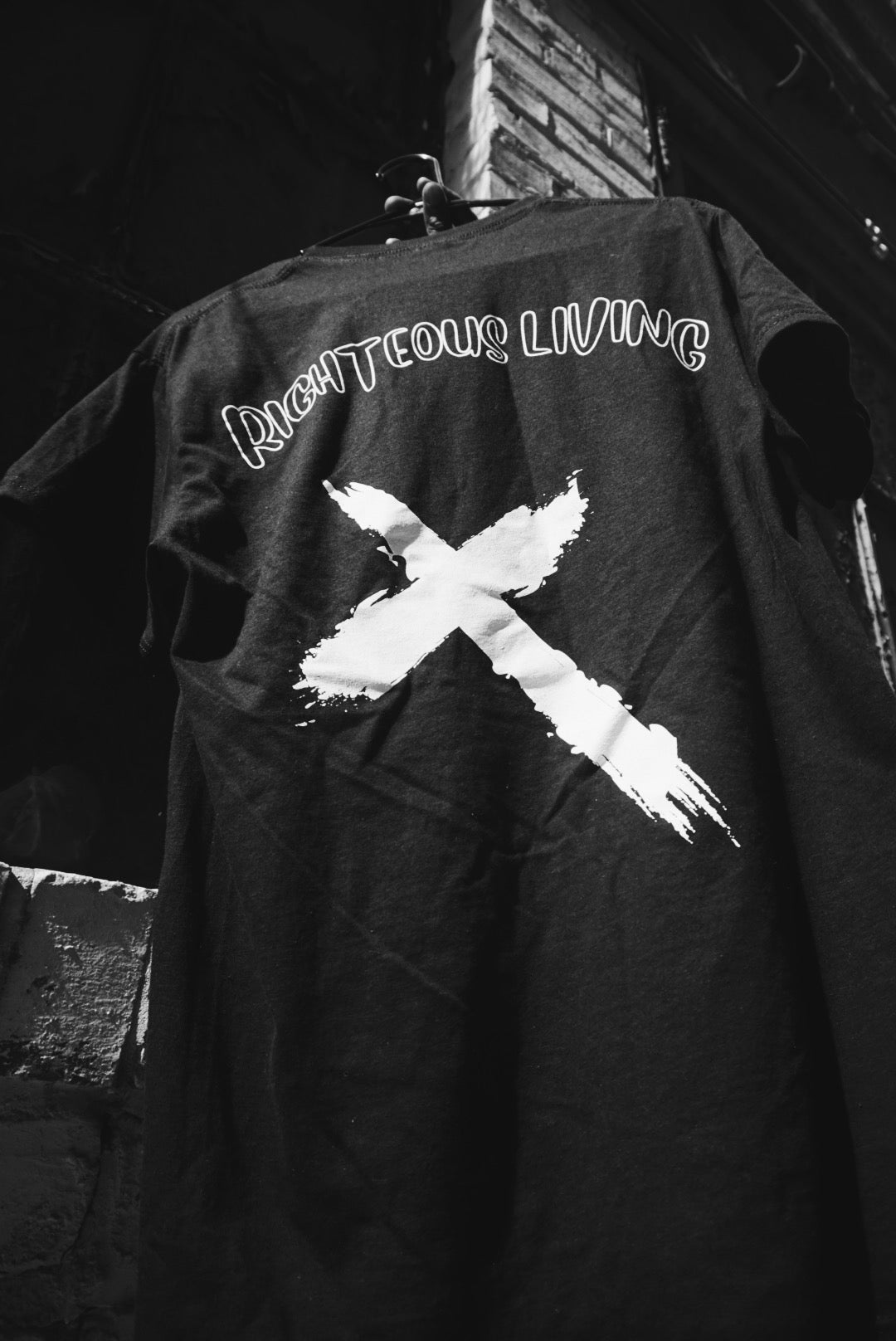 Black "Righteous Living" Short Sleeve T-Shirt