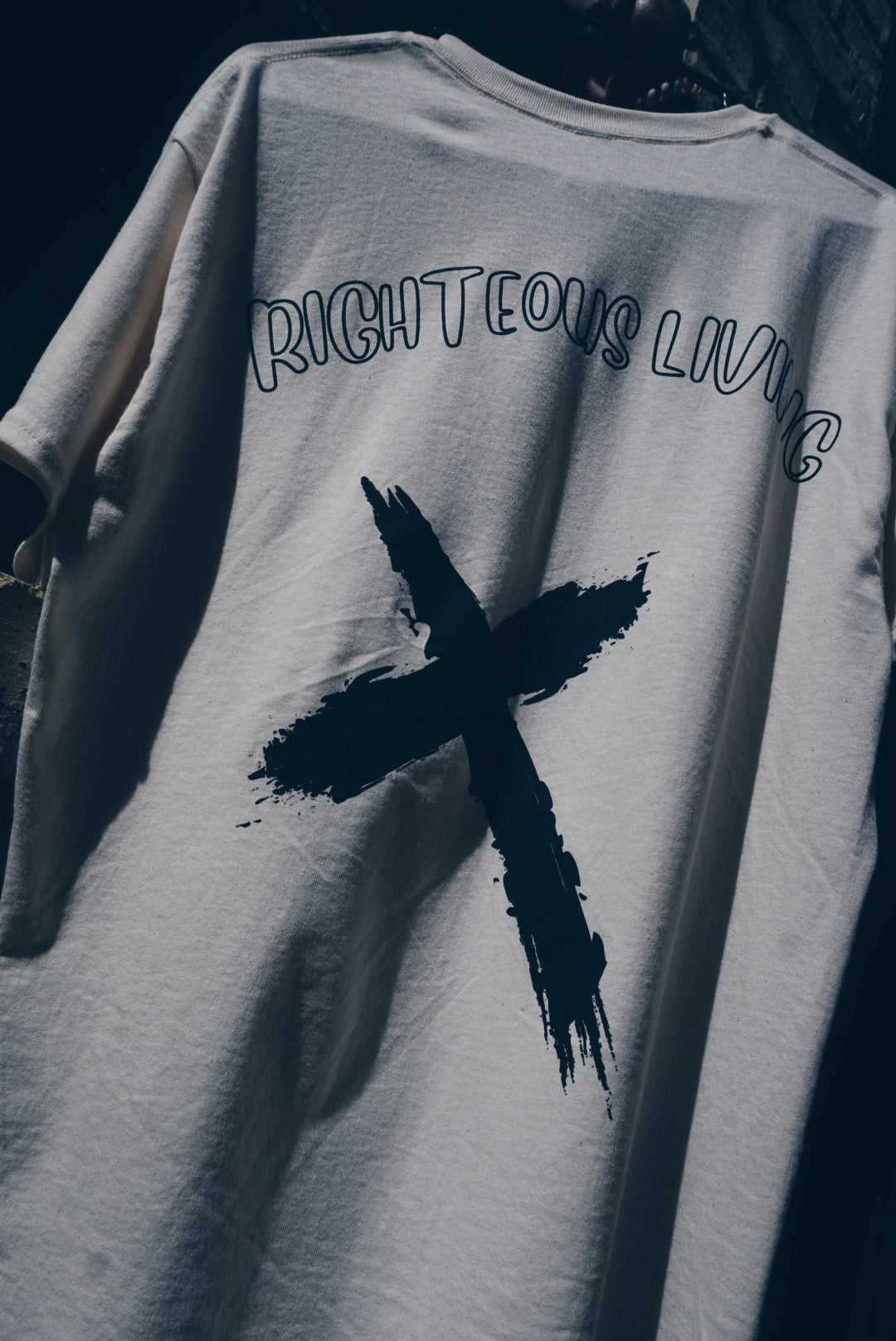 White "Righteous Living" Short Sleeve T-Shirt